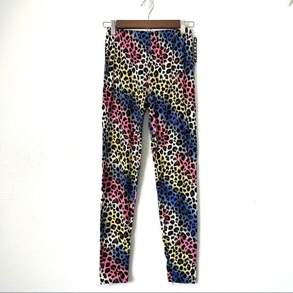 NWT Always Leopard Print Rainbow Leggings One Size - Picture 1 of 4